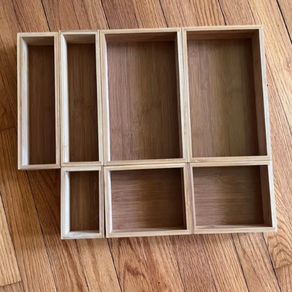Bamboo Drawer Organizer Set